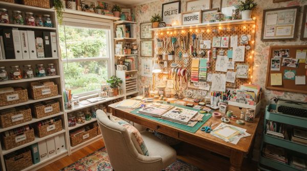 Create your dream craft haven: inspiring design ideas for scrapbooking and textile creations